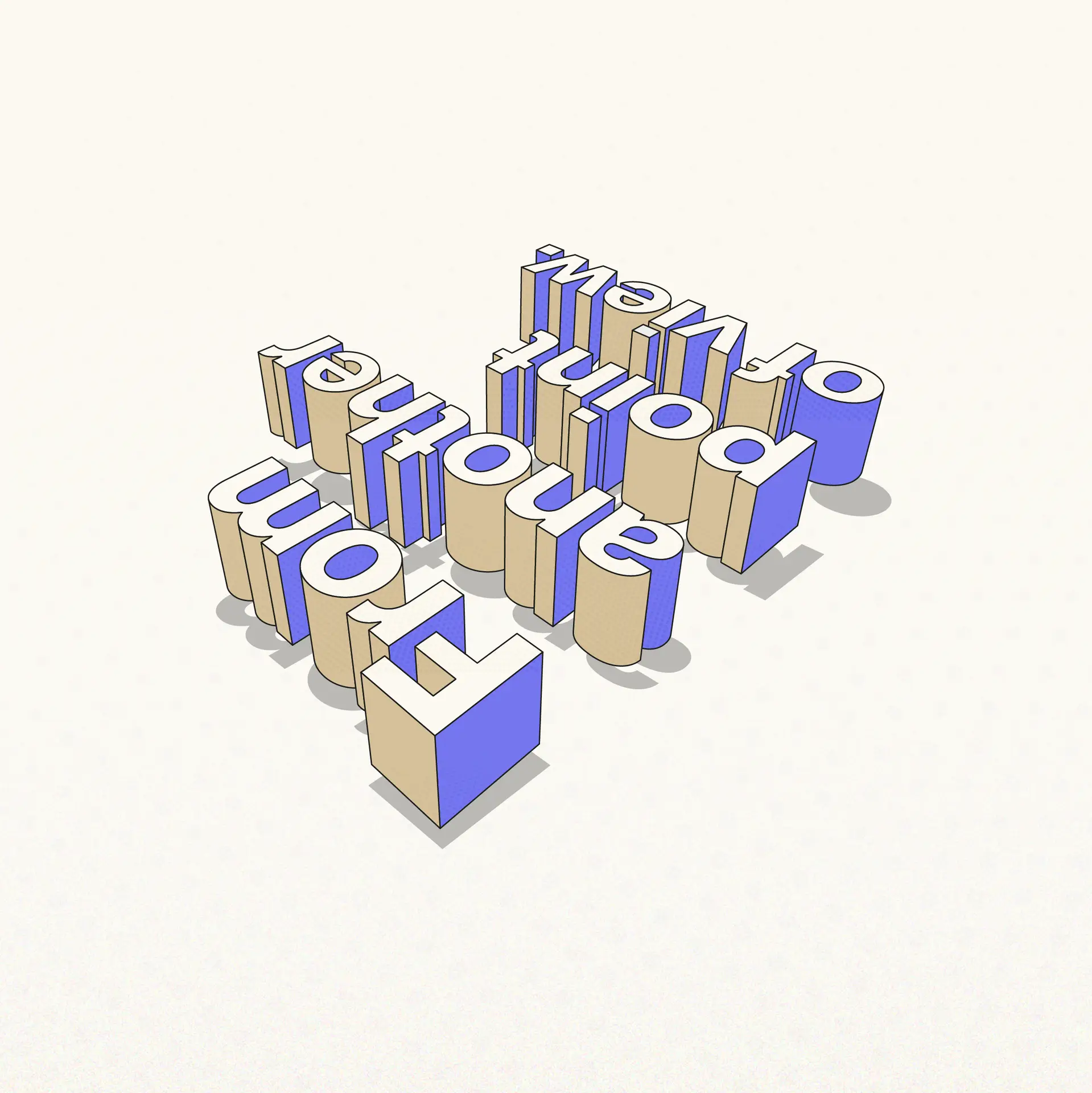 Journal/Portfolio - Illustration graphique - From another point of view - version beige et violet