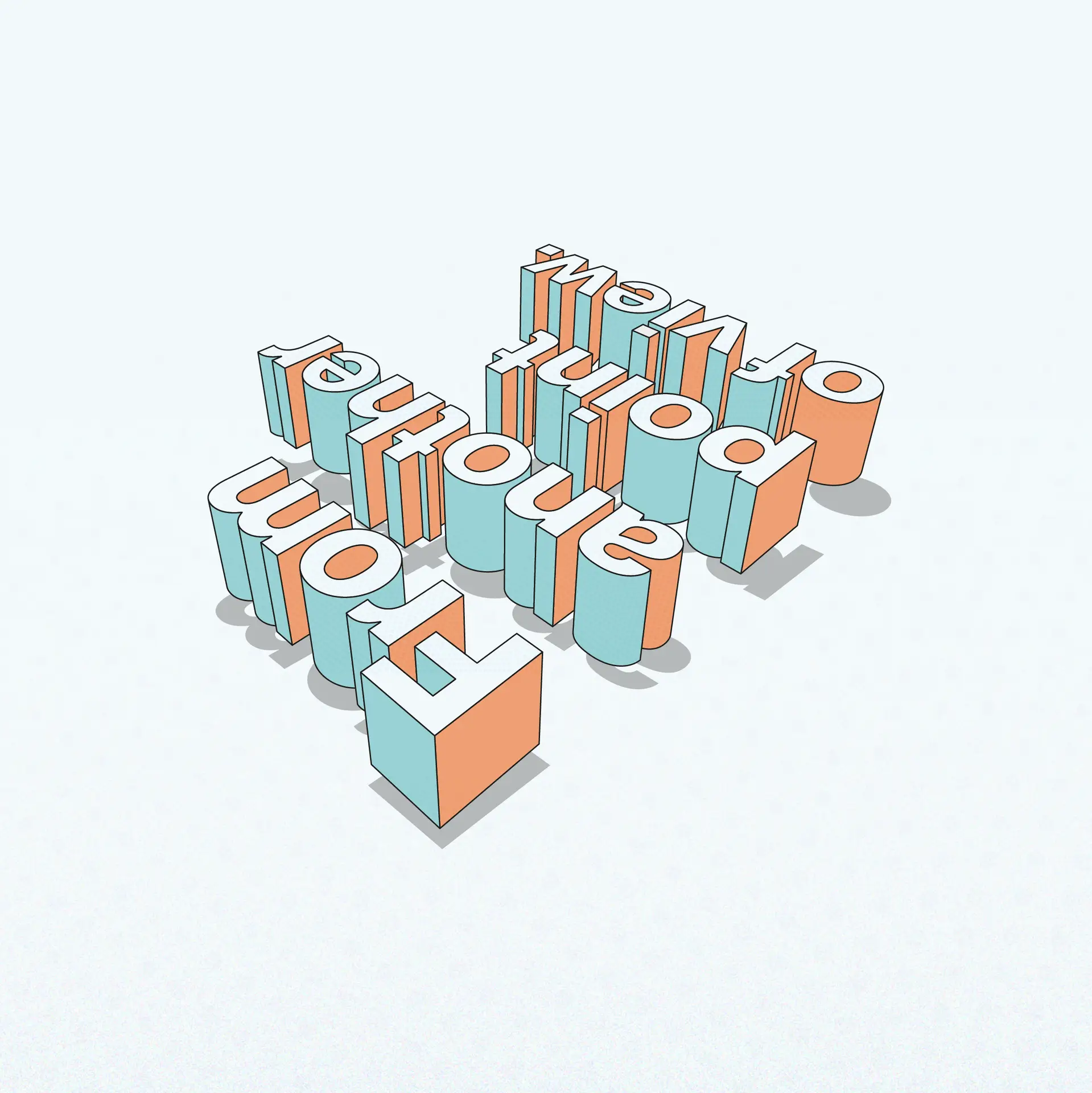 Journal/Portfolio - Illustration graphique - From another point of view - version bleu et orange