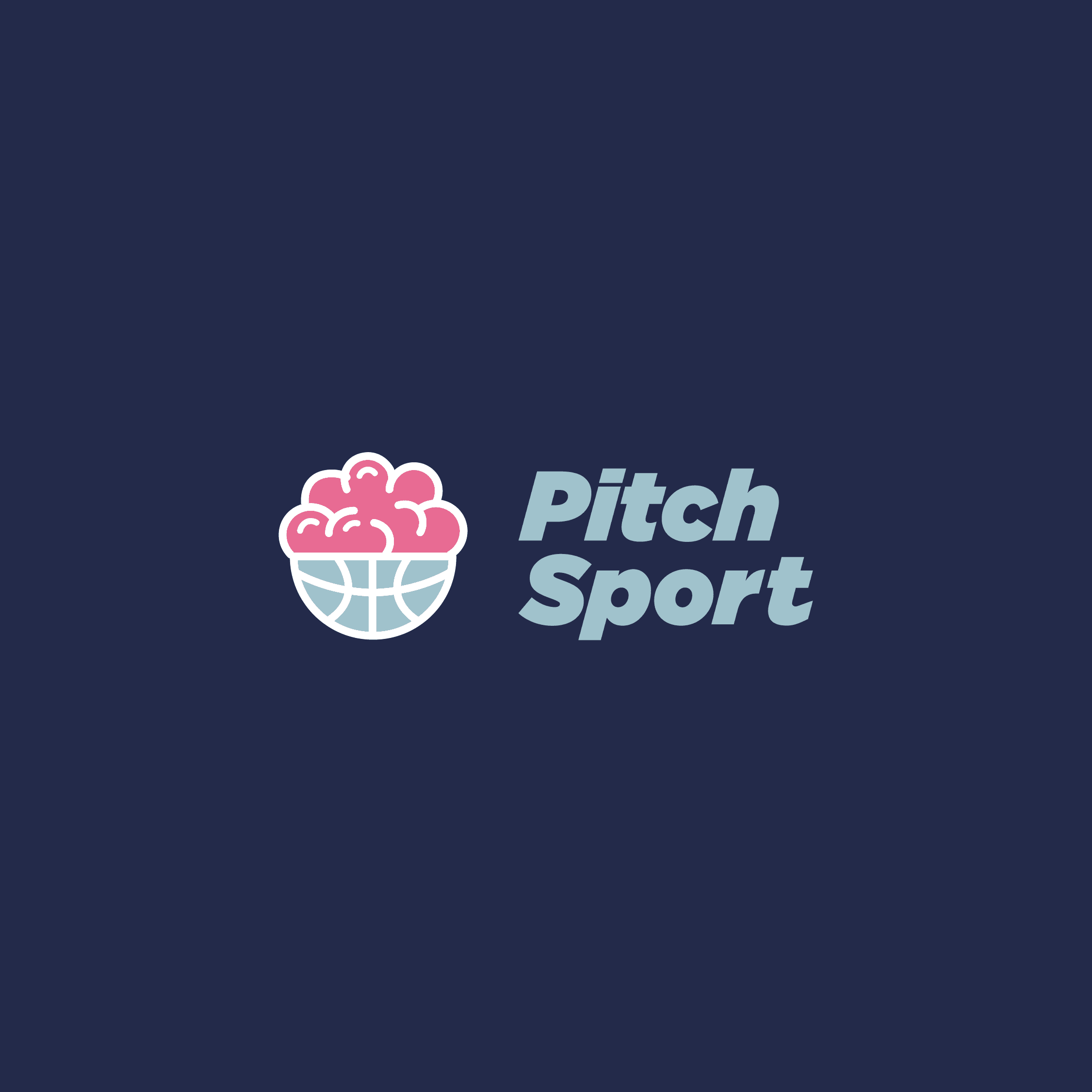 Journal/Portfolio - Logo de Pitch Sport - version rose et bleue